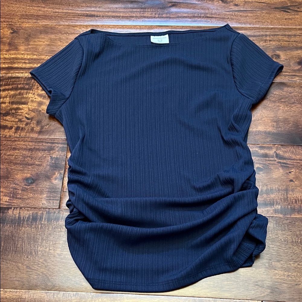 Abercrombie Kids Girls Side Ruched Slash Tee